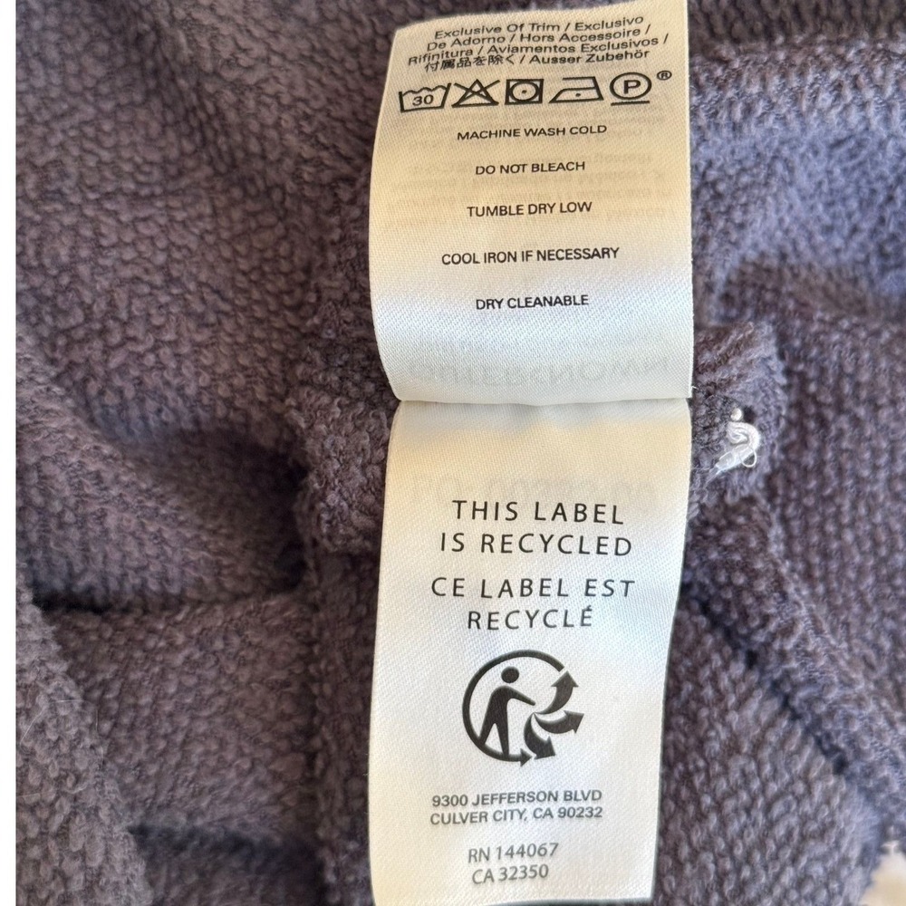 Outerknown Lowtide Crew Long Sleeve Raglan Shirt L Pocket French Terry Coastal - Picture 5 of 7
